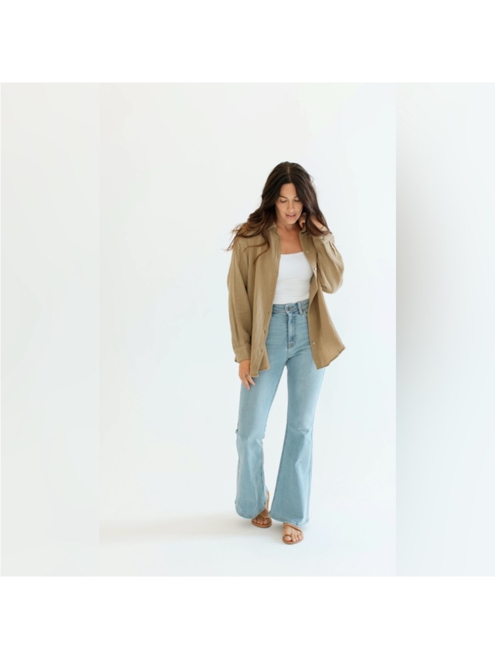 Carly Jeans Los Angeles Austin flare light wash size 1X